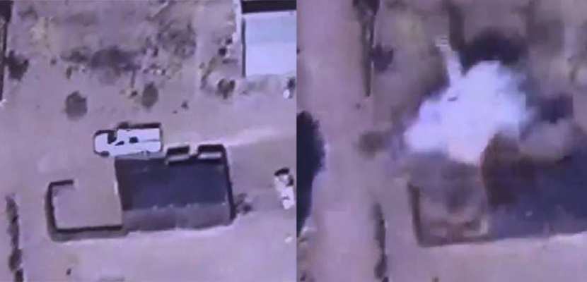 بالصور .. الجيش يصفى 7 ارهابيين ويدمر 8 عربات ونفق بشمال سيناء
