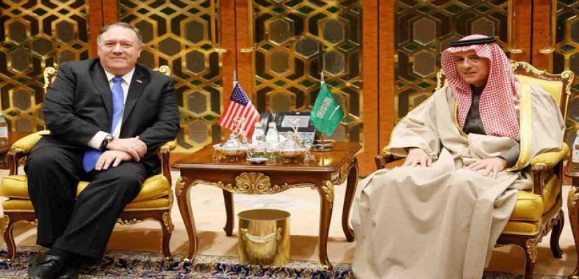 الجبير يبحث مع بومبيو الشراكة الاستراتيجية بين السعودية وأمريكا ومستجدات الأوضاع في المنطقة
