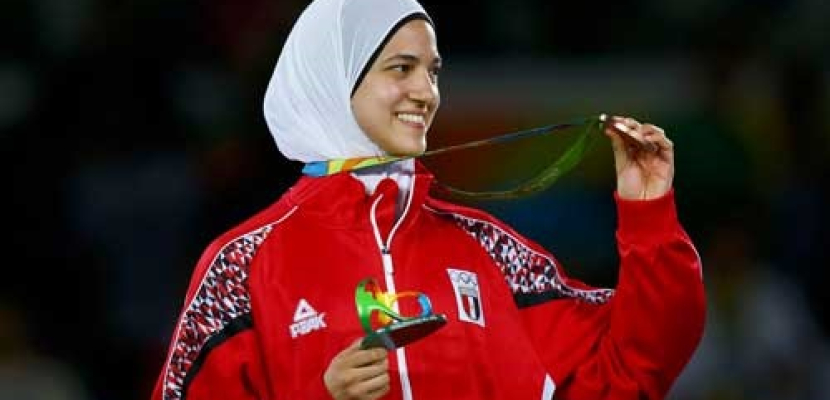 المصرية هداية ملاك تتوج بذهبية بطولة مصر المفتوحة للتايكوندو