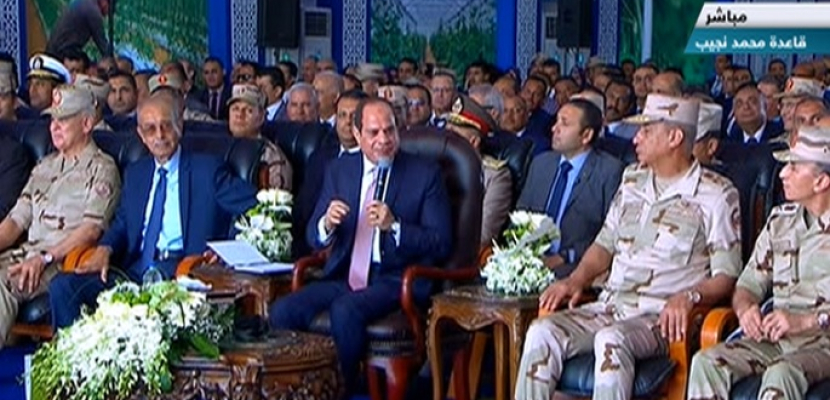 الرئيس السيسي يشهد الاحتفال بافتتاح 1300 صوبة زراعية