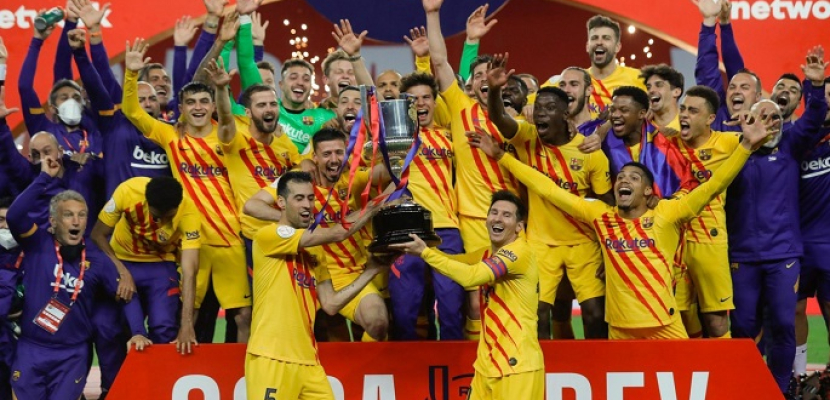 برشلونة يتوج بكأس ملك إسبانيا بعد اكتساحه أتليتك بيلباو برباعية